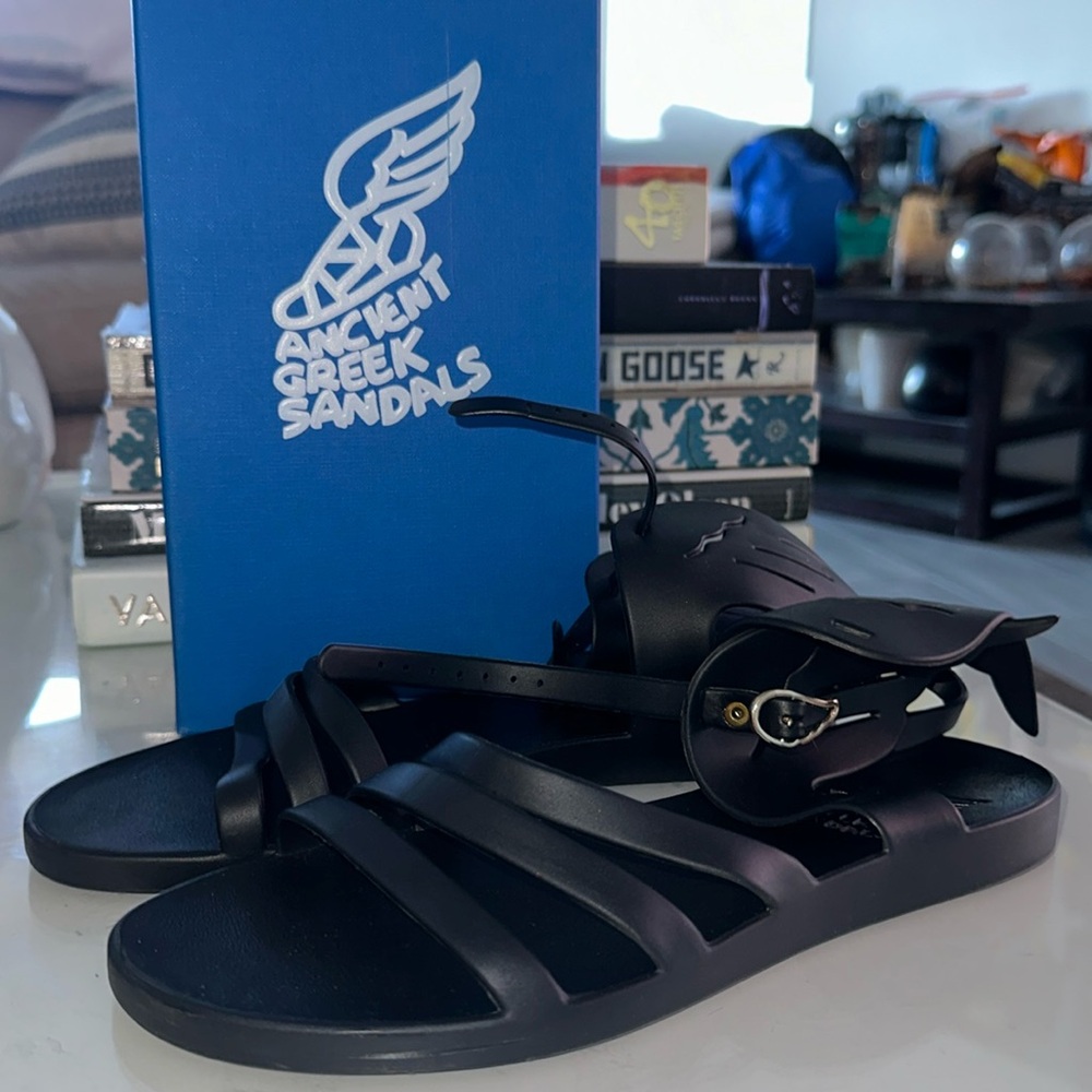 NWT ANCIENT GREEK SANDALS “Ikaria” Jelly Sandal | Black | Size 37